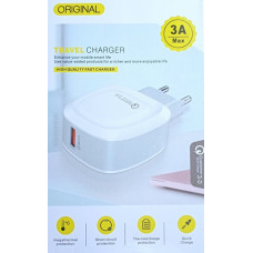 СЗУ Мережева Зарядна Устрій USB x 1 Fast 3.0A Оригінал Подорож / Модель: 21-3