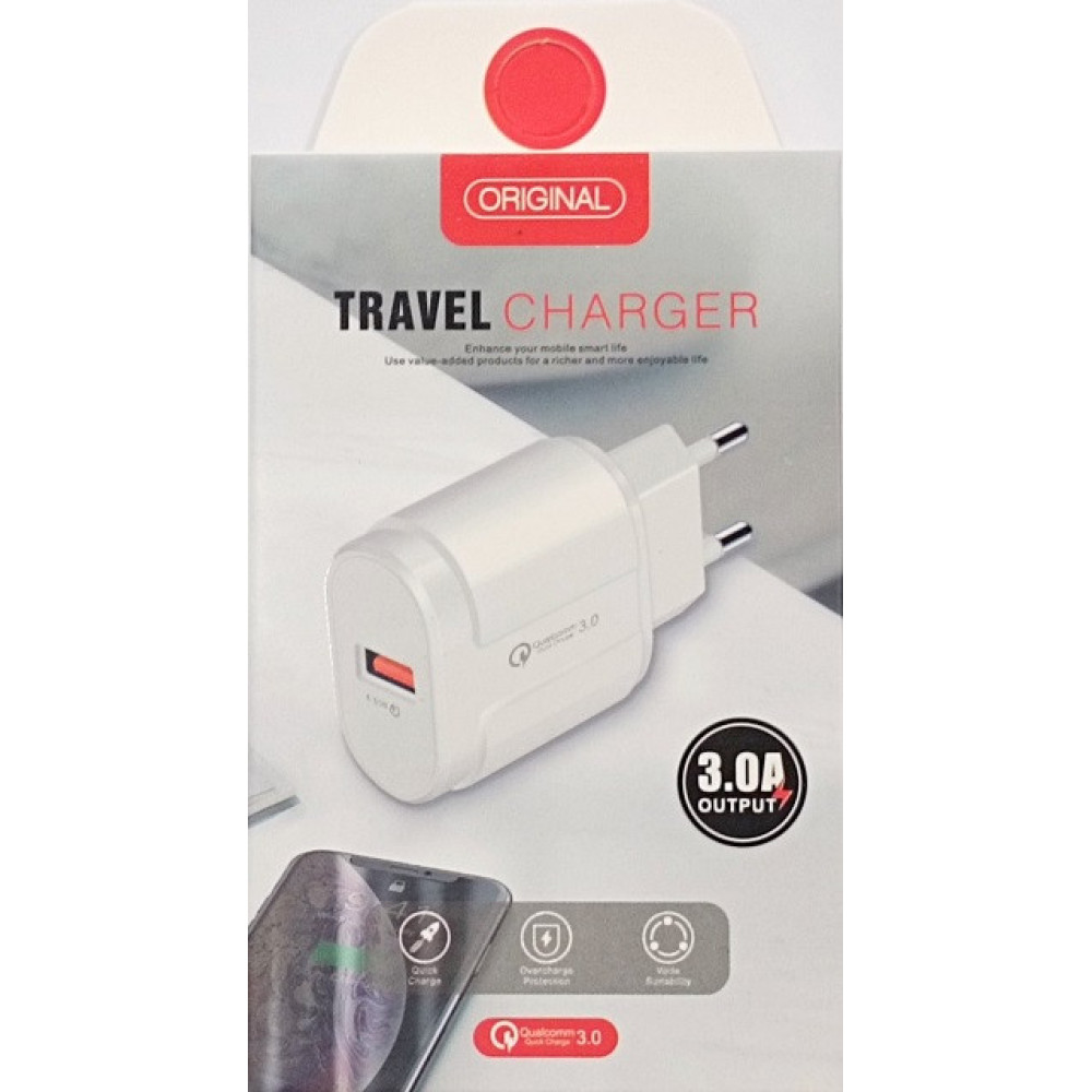 Сітковий зарядний пристрій USB x 1 Fast 3.0A Original Travel / Модель: 13-3