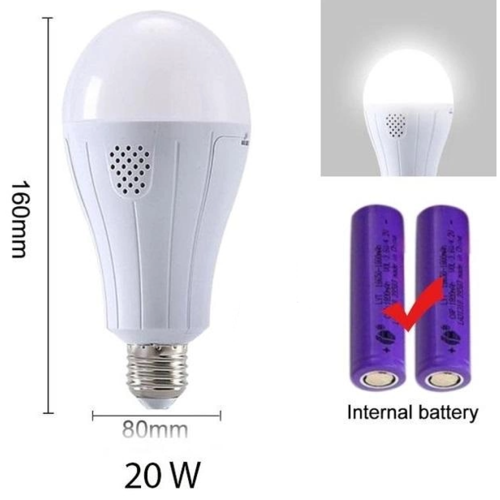 Лампа кемпінгова в цоколь E27, 20W, 2x18650, AC/DC, 8440