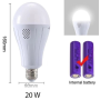 Лампа кемпінгова в цоколь E27, 20W, 2x18650, AC/DC, 8440