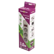 Сетевий фільтр Maxxter SPM3-G-10G 3 розетки, 3 метри