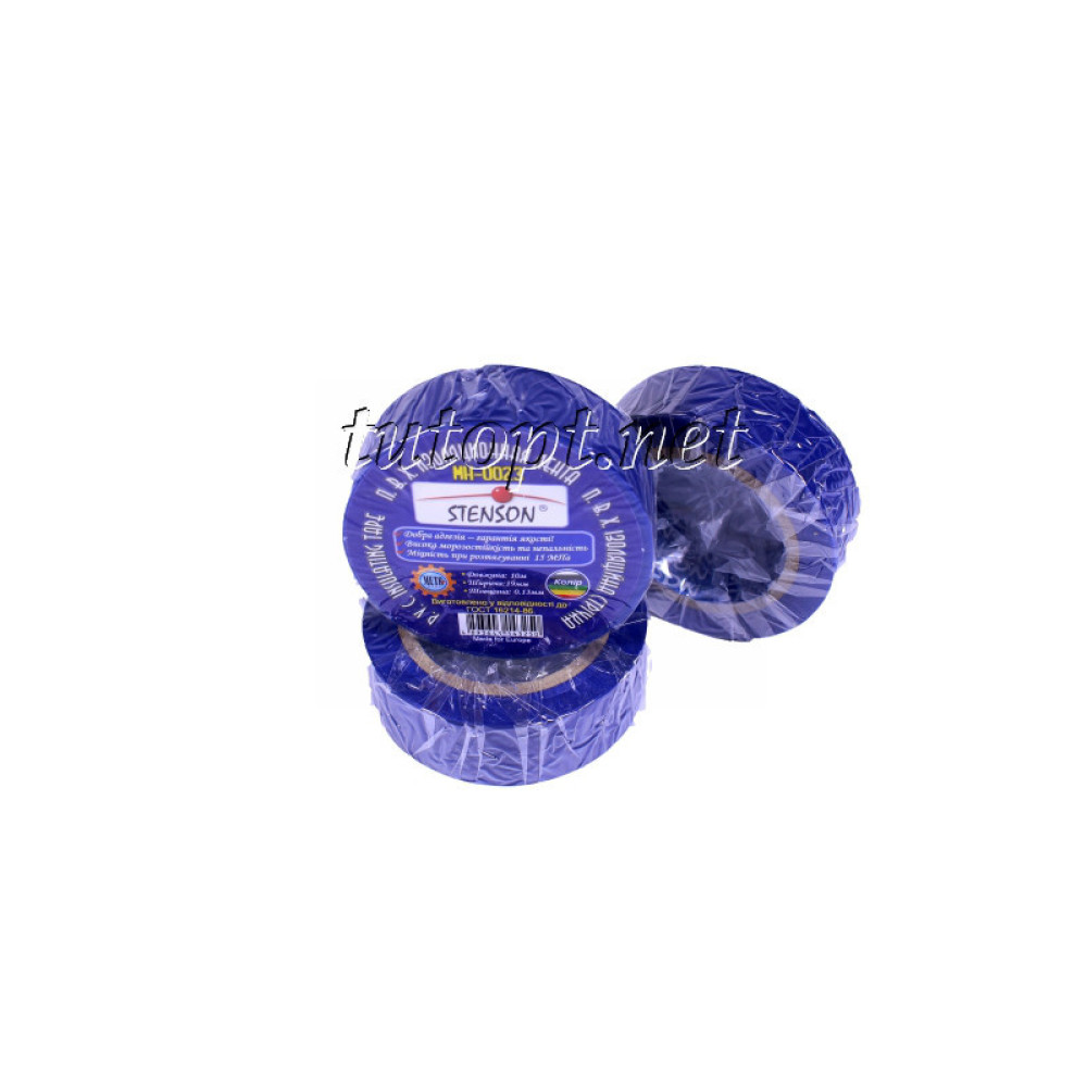 Ізоляційна стрічка STENSON 10 м синя MH-0021