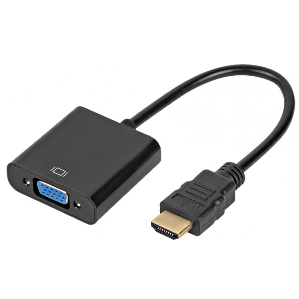Адаптер перехідник HDMI на VGA конвертер активний процесор