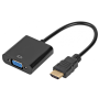 Адаптер перехідник HDMI на VGA конвертер активний процесор