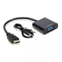 Адаптер перехідник HDMI на VGA + AUX конвертер активний процесор