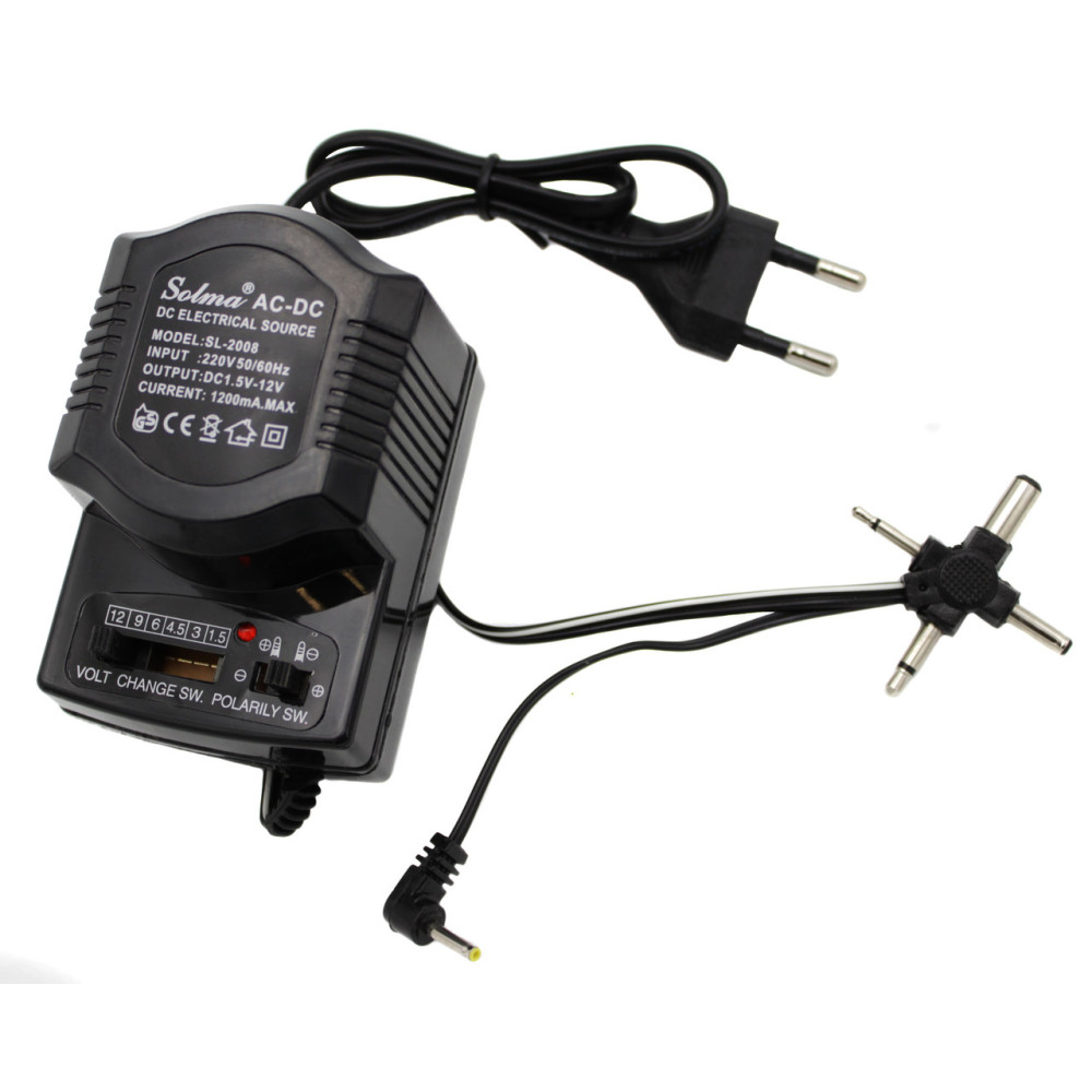 Універсальний блок живлення 2008 3V-12V 1200mA AC/DC з регулятором потужності