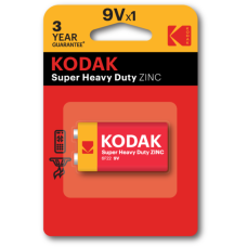 Батарейка KODAK Super Heavy Duty 6F22 / 9V / БЛІСТЕР