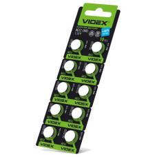 Батарейки-таблетки Videx AG12/LR43/, 1.5V блістер 10 шт.