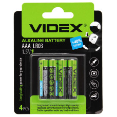 Батарейка Videx LR3/AAA / ALKALINE Блістер