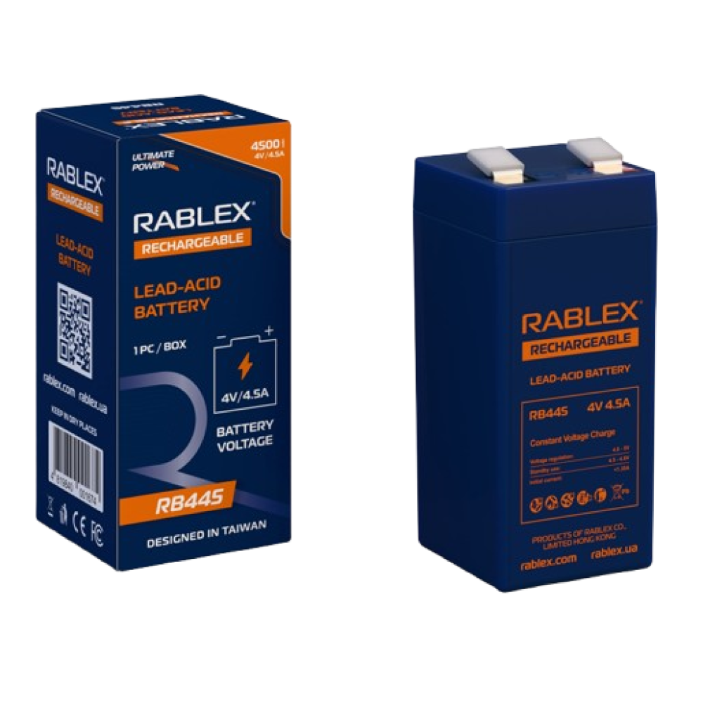 Акумуляторна батарея Rablex 4V 4.5Ah (RB445), свинцево-кислотна (SLA)
