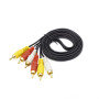 Аудіо відео кабель 3RCA Х 3RCA (тюльпан 3 -тюльпан 3), 1.5 м (в пакеті) 4231