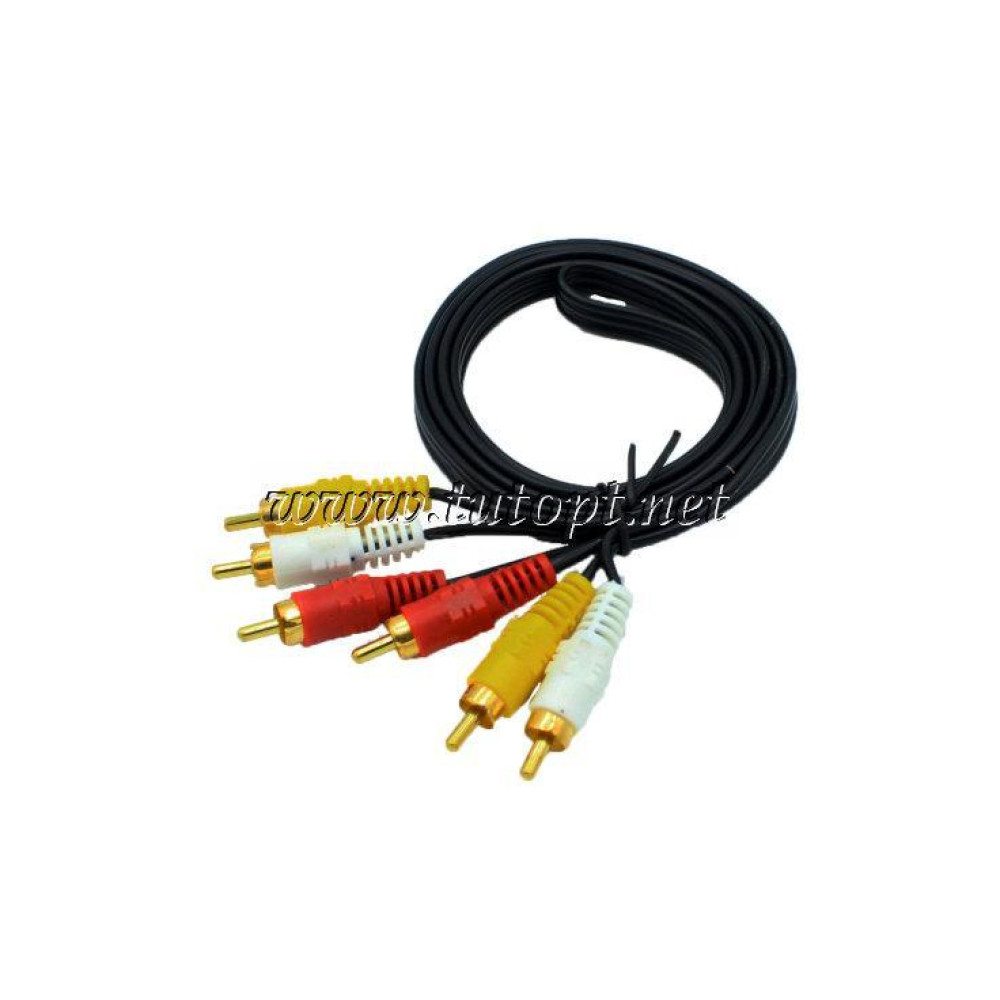 Аудіо відео кабель 3RCA Х 3RCA (тюльпан 3 -тюльпан 3), 1.5 м (в пакеті) 4231