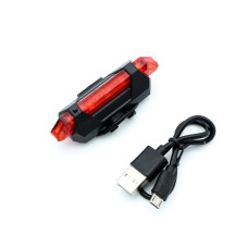 Велосипедний задній фонарик мигалка акумуляторний DC-918 microUSB