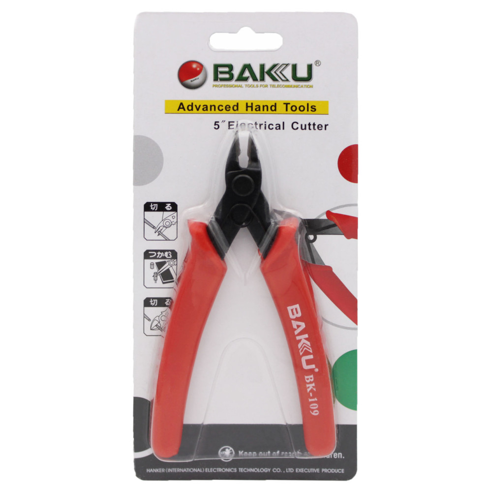 Бокорізи з тонкими губками Baku BK-109 130мм