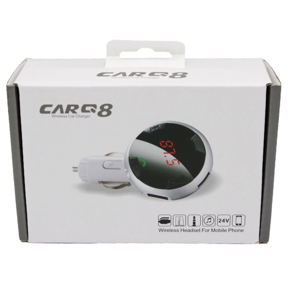 FM Модулятор для Авто CARQ 8, Bluetooth, MP3, USB, AUX