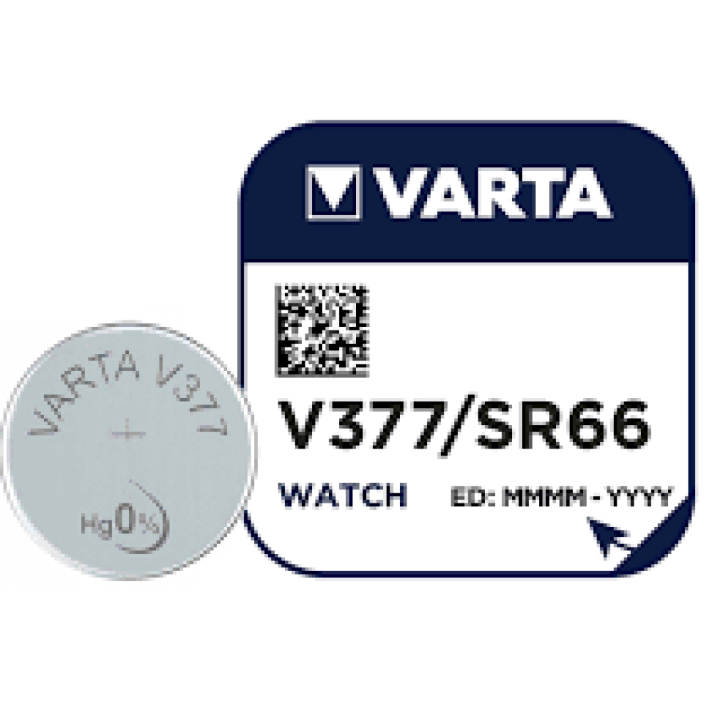 Батарейка Varta V377 / SR626SW / SR66 / 1 шт. в індивідуальній упаковці