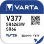 Батарейка Varta V377 / SR626SW / SR66 / 1 шт. в індивідуальній упаковці Батарейка Varta V377 / SR626SW / SR66 / 1 шт. в індивідуальній упаковці