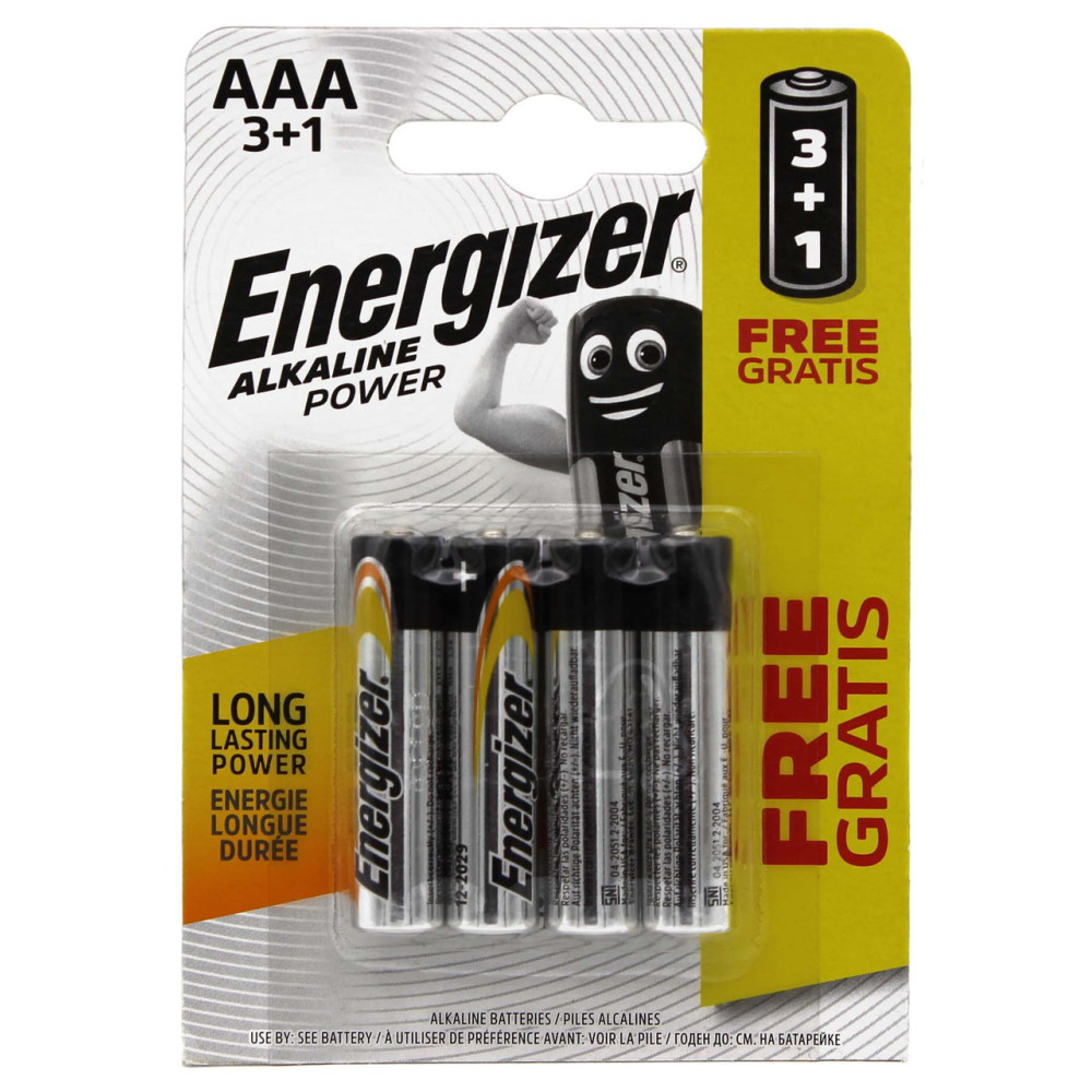 Батарейка Energizer LR3/AAA Лужна / блістер 4шт
