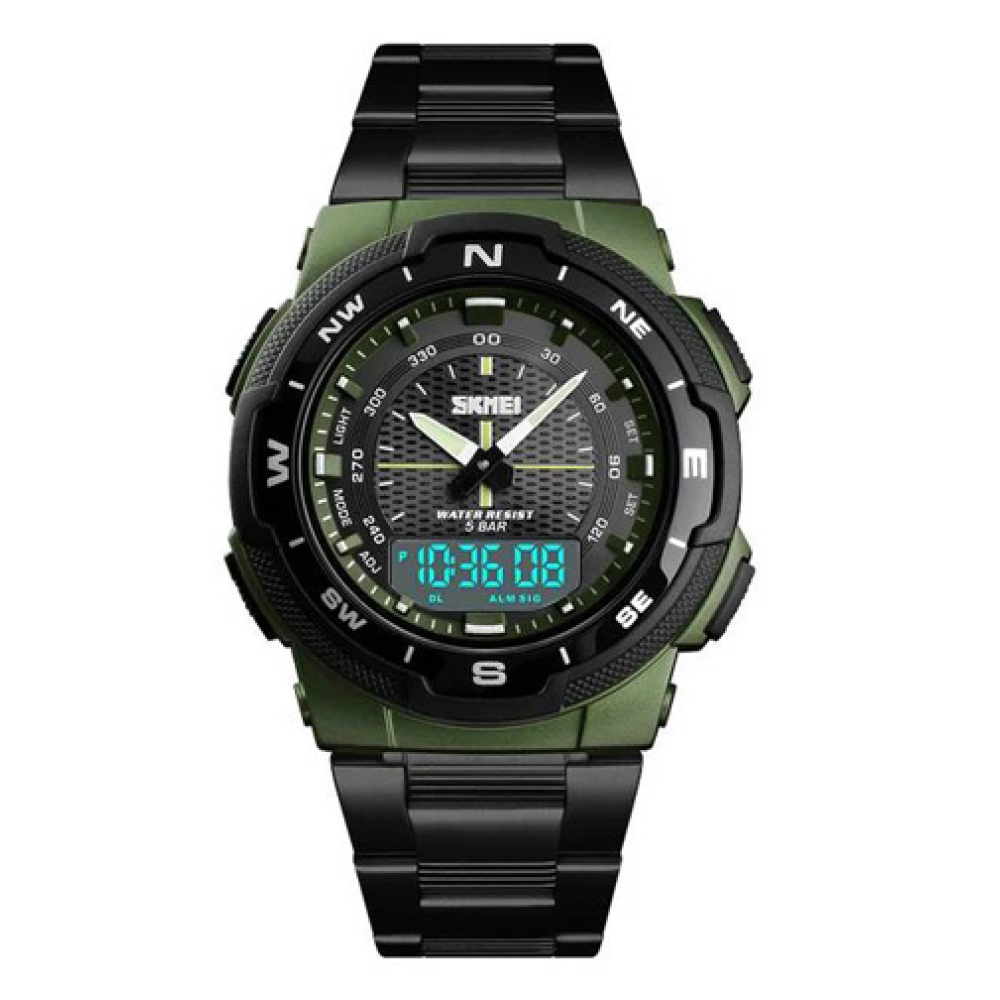 Годинники наручні SKMEI 1370AG, ARMY GREEN, 10242