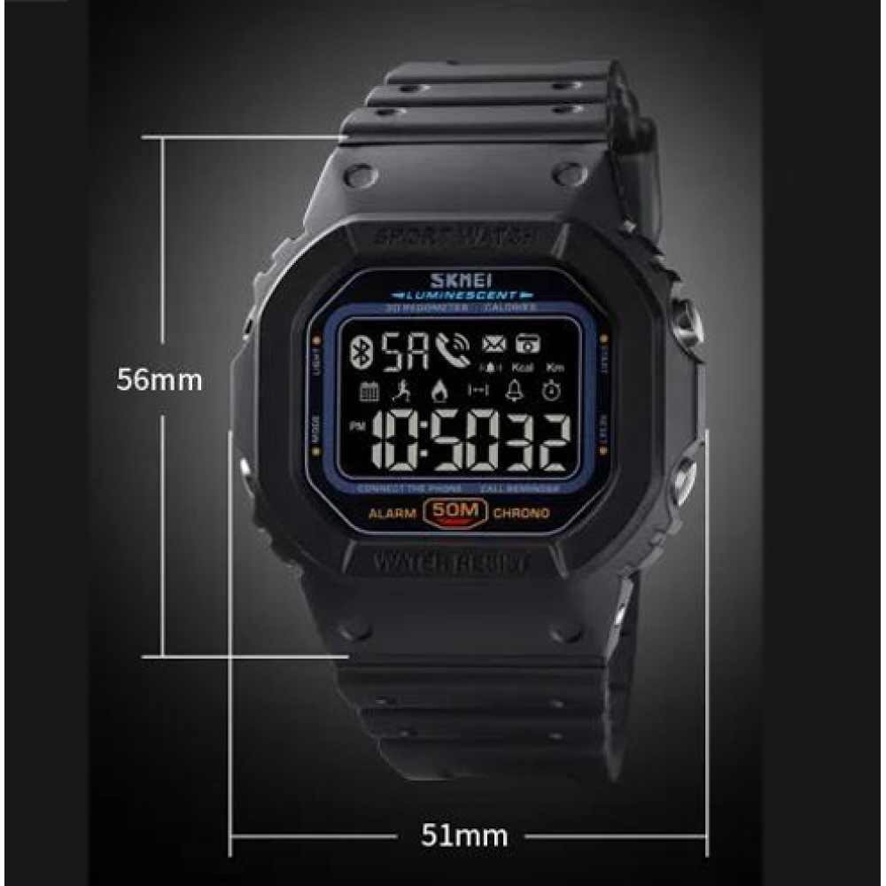 Годинники наручні SKMEI 1629BK, BLACK, Смарт-годинник, 10259