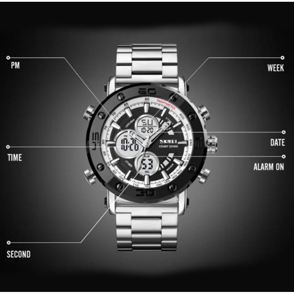 Годинники наручні SKMEI 1636SIWT, SILVER-SILVER, 10246