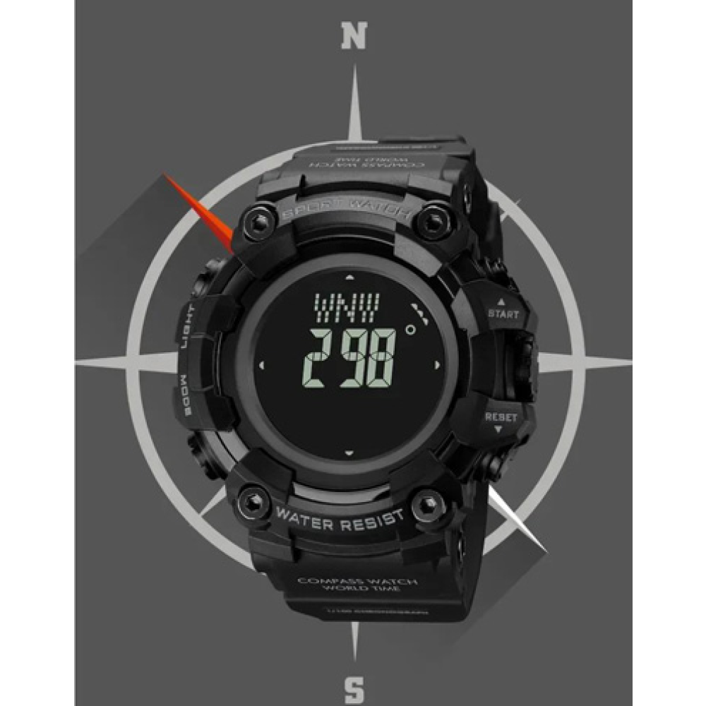 Годинники наручні SKMEI 2037BK, BLACK, Компас, 10292