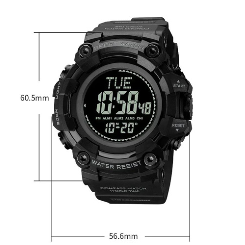 Годинники наручні SKMEI 2037BK, BLACK, Компас, 10292