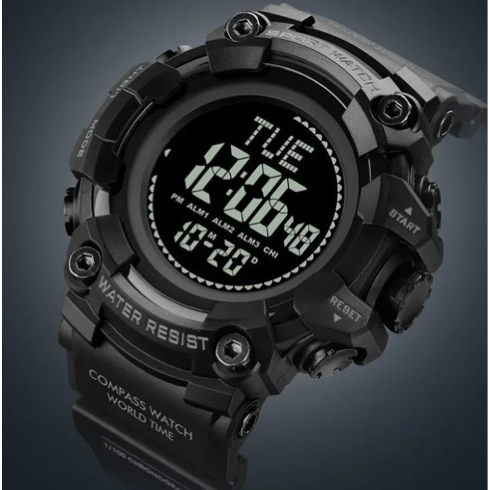 Годинники наручні SKMEI 2037BK, BLACK, Компас, 10292