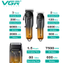 Набір машинка для стрижки волосся і бороди VGR V-644