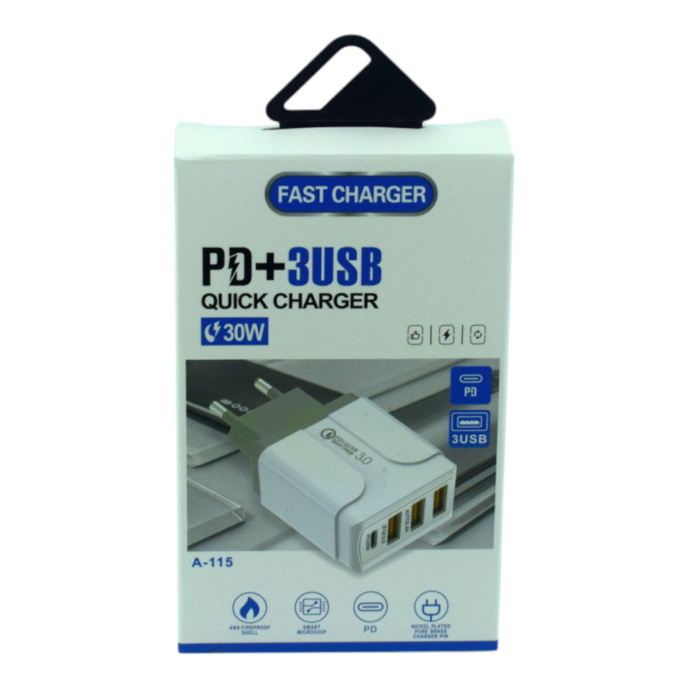 СЗУ Мережева зарядна пристрій PD+QC3.0 A-115
