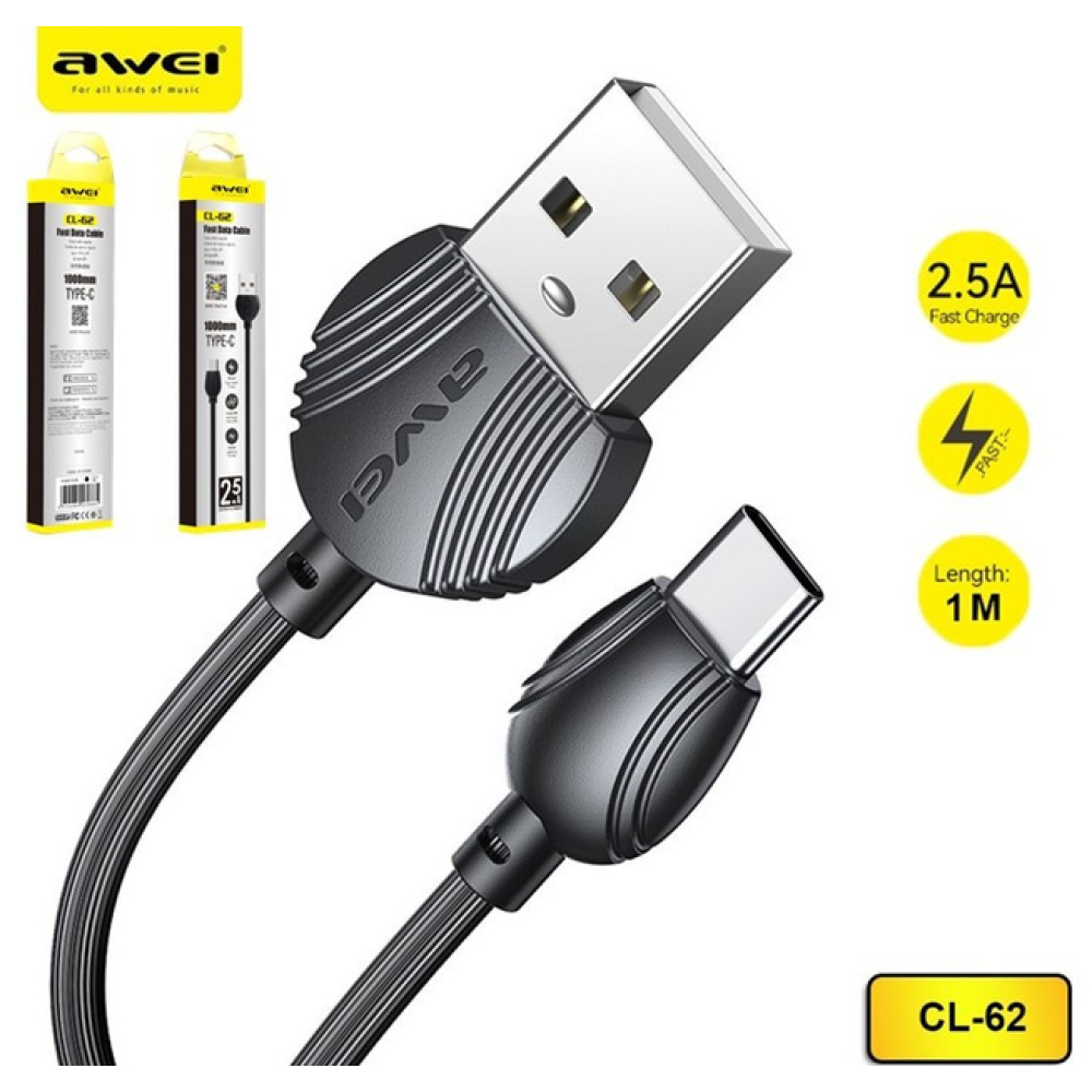 Кабель USB Awei CL 62 Type-C, 6680