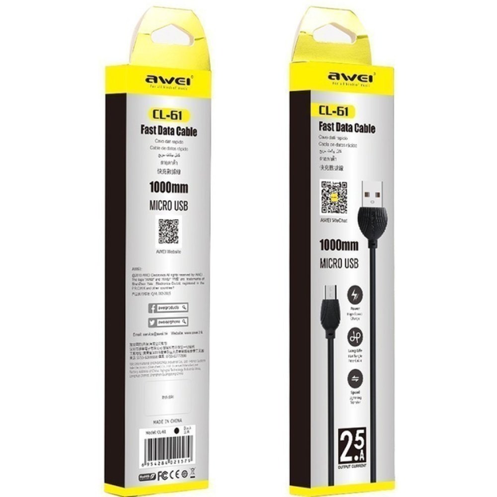 Кабель USB Awei CL 61 MicroUSB, 5583
