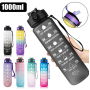 Бутилка з таймером для води Refill C-Black 1000 мл