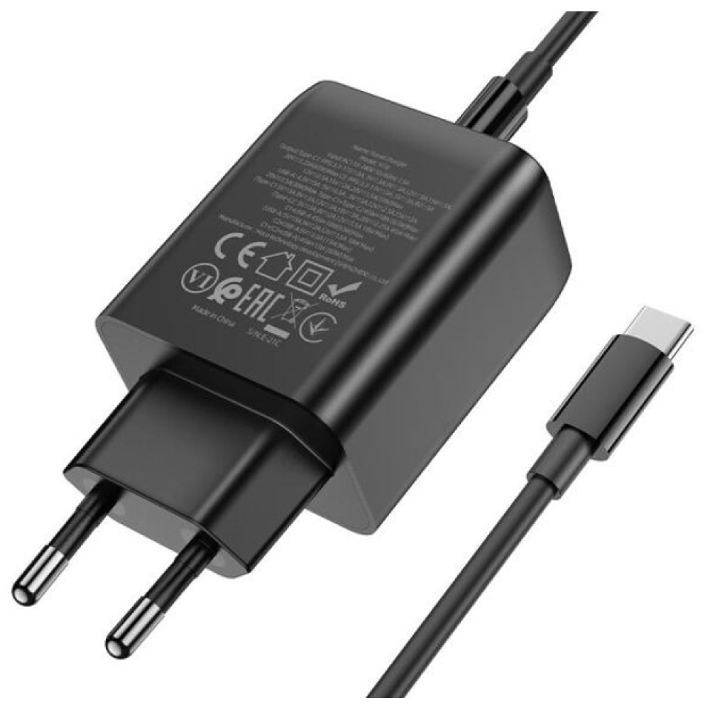 СЗУ Мережева Зарядна Пристрій Hoco N18, 65W, Type-C - Type-C