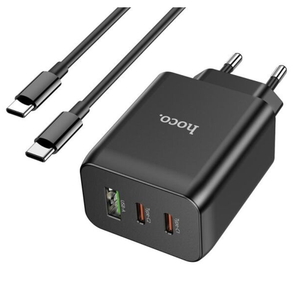 СЗУ Мережева Зарядна Пристрій Hoco N18, 65W, Type-C - Type-C