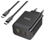 СЗУ Мережева Зарядна Пристрій Hoco N18, 65W, Type-C - Type-C