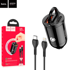 АЗУ Автомобільне зарядне пристрій Hoco NZ2 PD30W, Type-c - Lightning