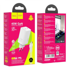 СЗУ Мережева Зарядна Устрій Hoco N23, 45W Type-c - Lightning