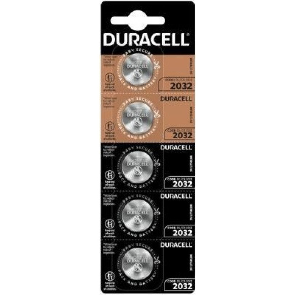 Батарейки-таблетки Duracell CR2032 / 3V блістер 5 шт.