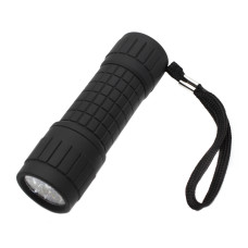 Ручний ліхтар чорний матовий вугілля-1, 3хAAA, 9 LED