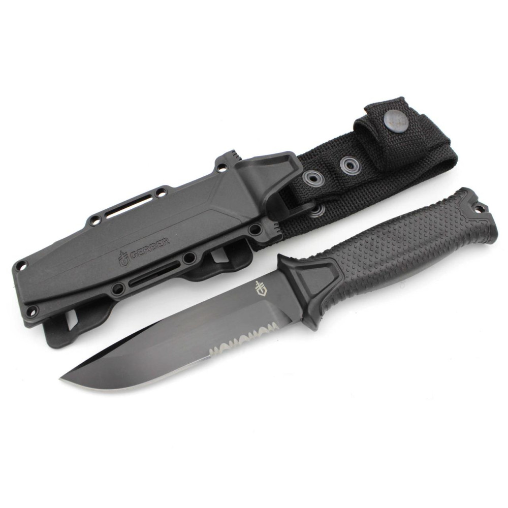 Ніж мисливський Bear Grylls Gerber ЧОРНИЙ 539-6 / 25 см / 11 см