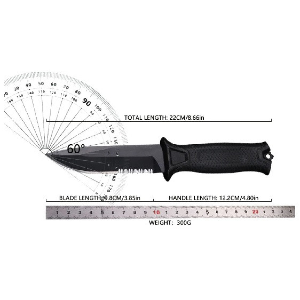Ніж мисливський Bear Grylls Gerber ЧОРНИЙ 539-5 / 25см / 11см