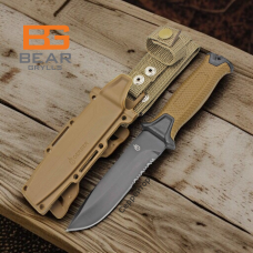 Ніж мисливський Bear Grylls Gerber КОРИЧНЕВИЙ 539-4 / 25 см / 11 см