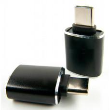 Дата кабель OTG USB 2.0 AF to USB-C black Dengos (ADP-018)