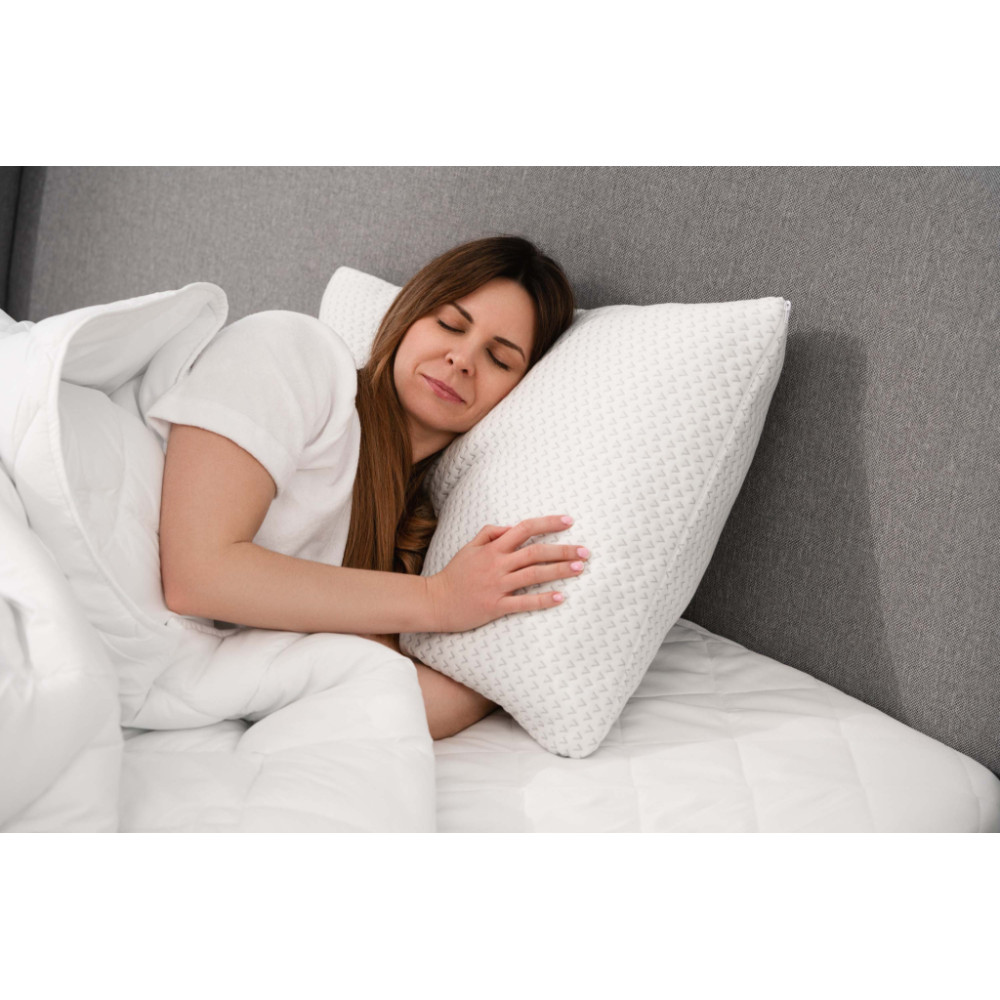 Подушка Ardesto ортопедична Sleepwell прямокутна, піна меморі 50х70см білий (ART5070SHP)