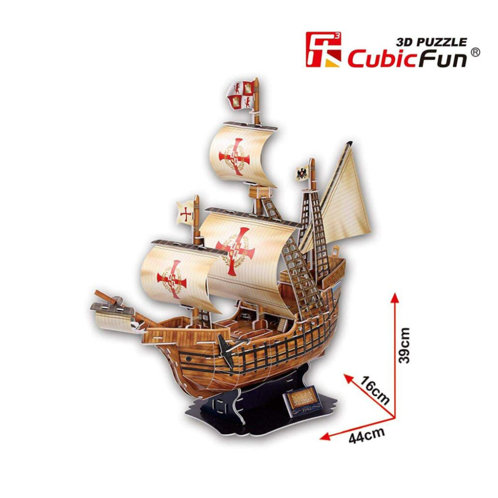 Пазл Cubic Fun Тривимірна головоломка-конструктор Корабель Санта Марія (T4008h)