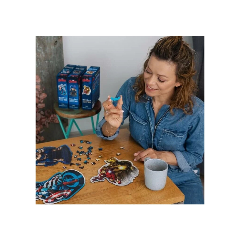 Пазл Trefl Wooden Marvel Heroes Відважна залізна людина 160 елементів (5900511201833)