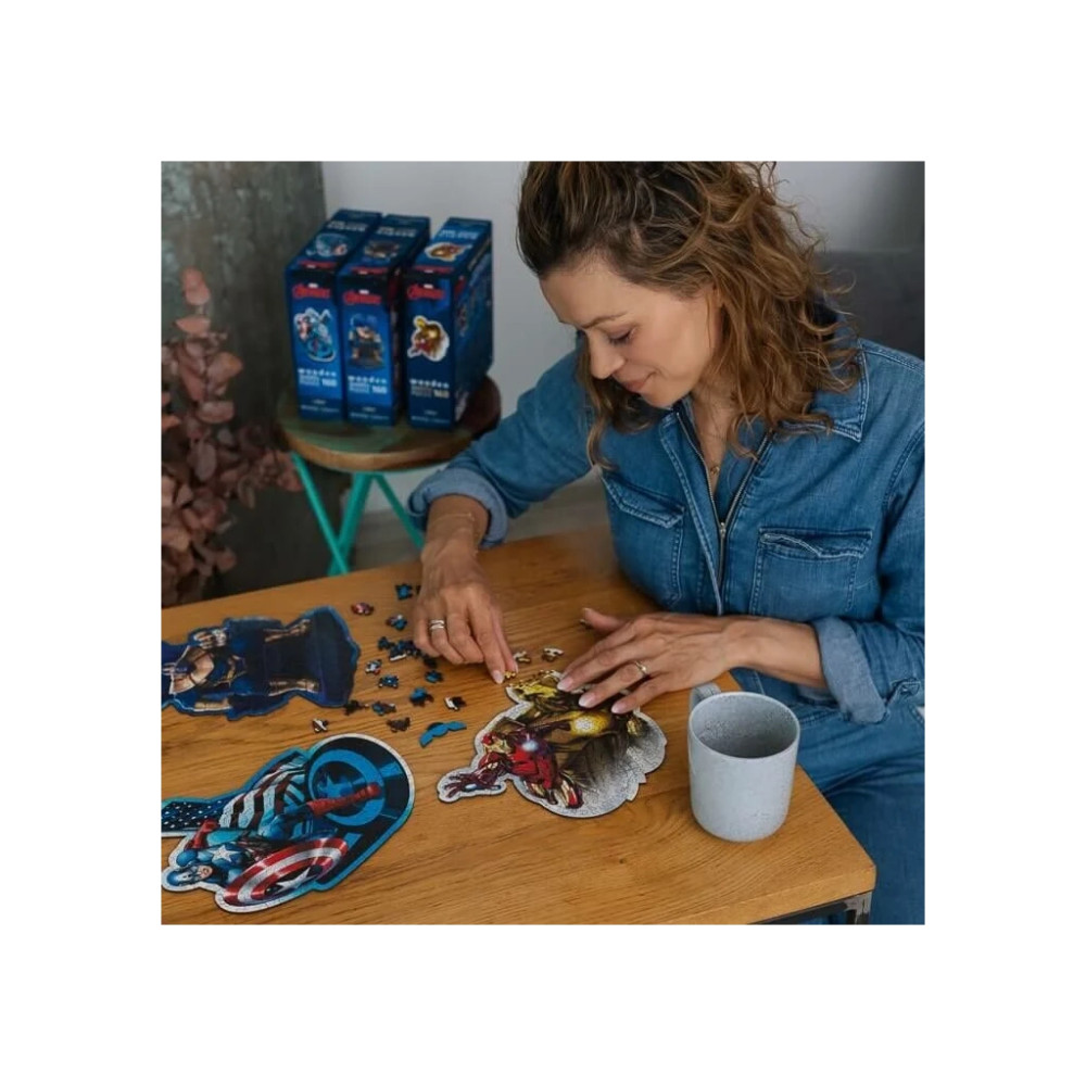 Пазл Trefl Wooden Marvel Heroes Відважна залізна людина 160 елементів (5900511201833)