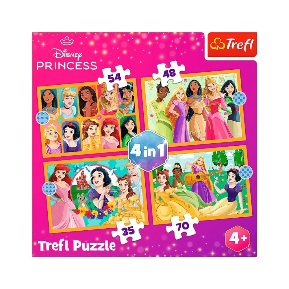 Пазл Trefl Princess Казкові історії 4 in 1 (35, 48, 54, 70) елемента (5900511346510)