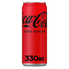 Напій Coca-Cola Zero Безалкогольний сильногазований Без цукру 330 мл (5449000131805)